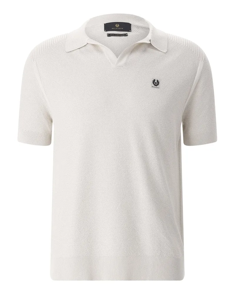Belstaff Poloshirt aus Seide und Baumwolle Beige