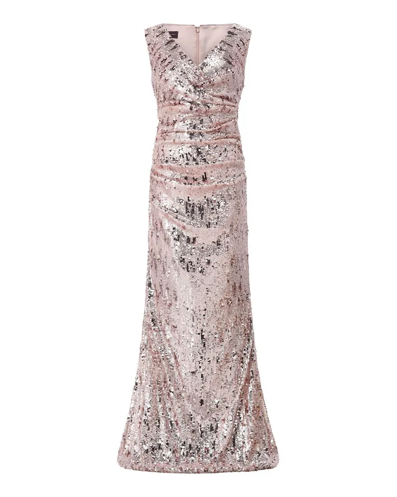 Talbot Runhof Abendkleid mit Pailletten Rosa