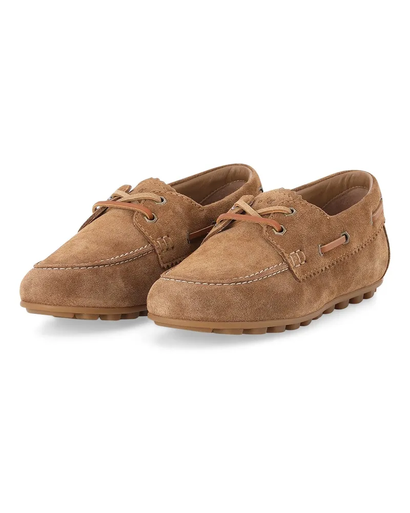 Hogan Mokassins aus Veloursleder Braun