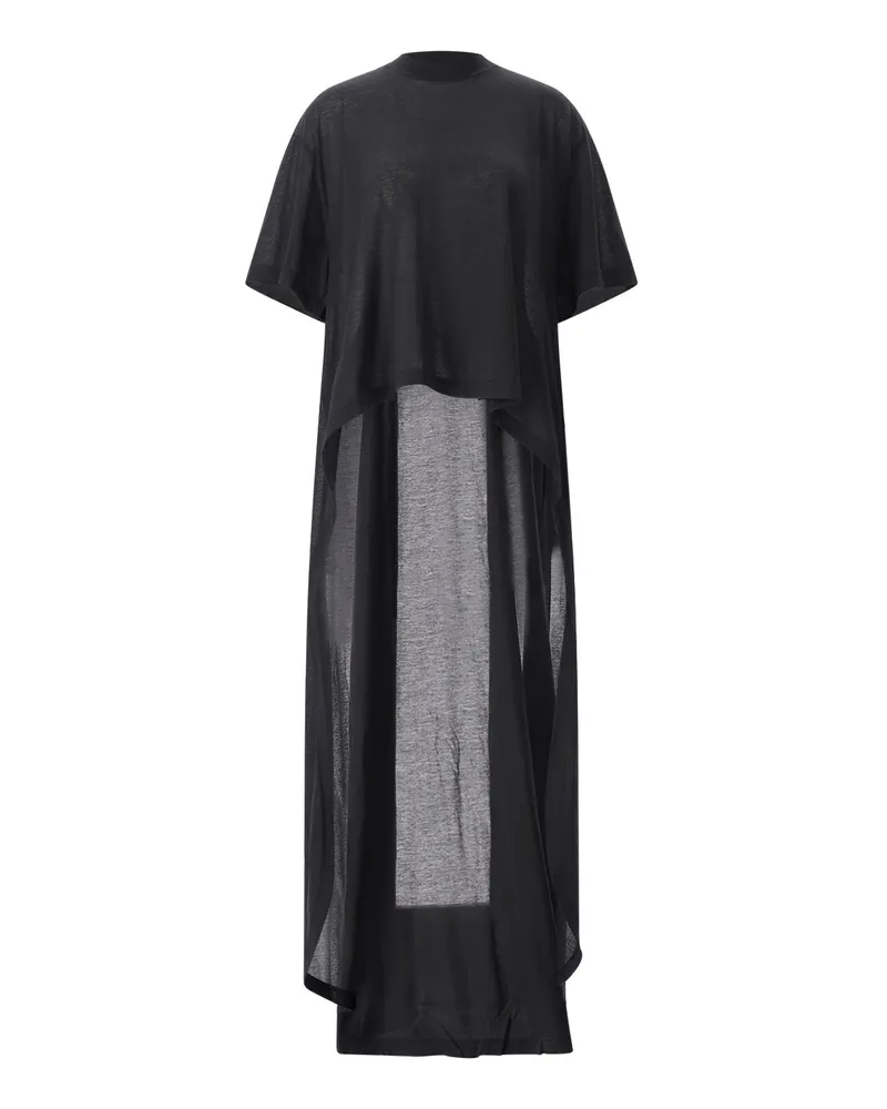 Balenciaga T-Shirt mit Schleppe Schwarz