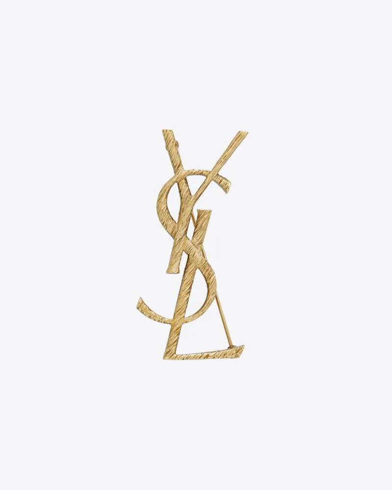 Saint Laurent Cassandre Brosche Gold