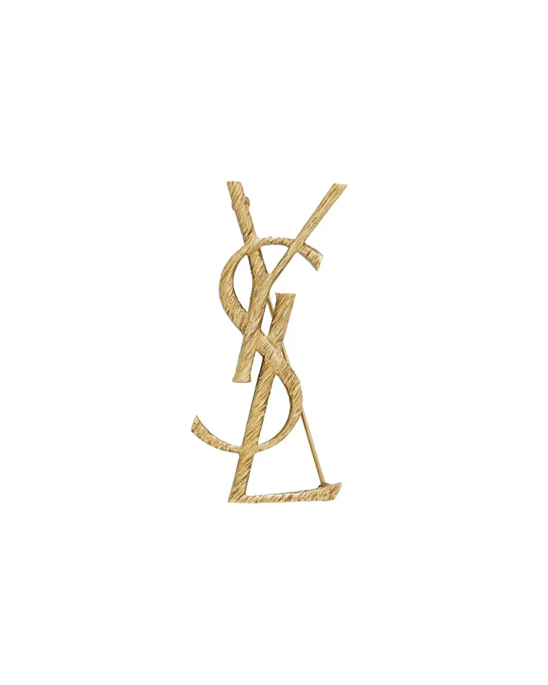 Saint Laurent Cassandre Brosche Gold