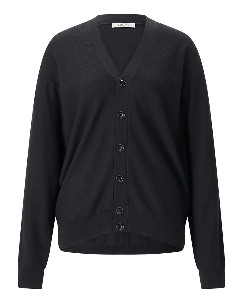 Christophe Lemaire Strickjacke aus Woll-Mix Schwarz