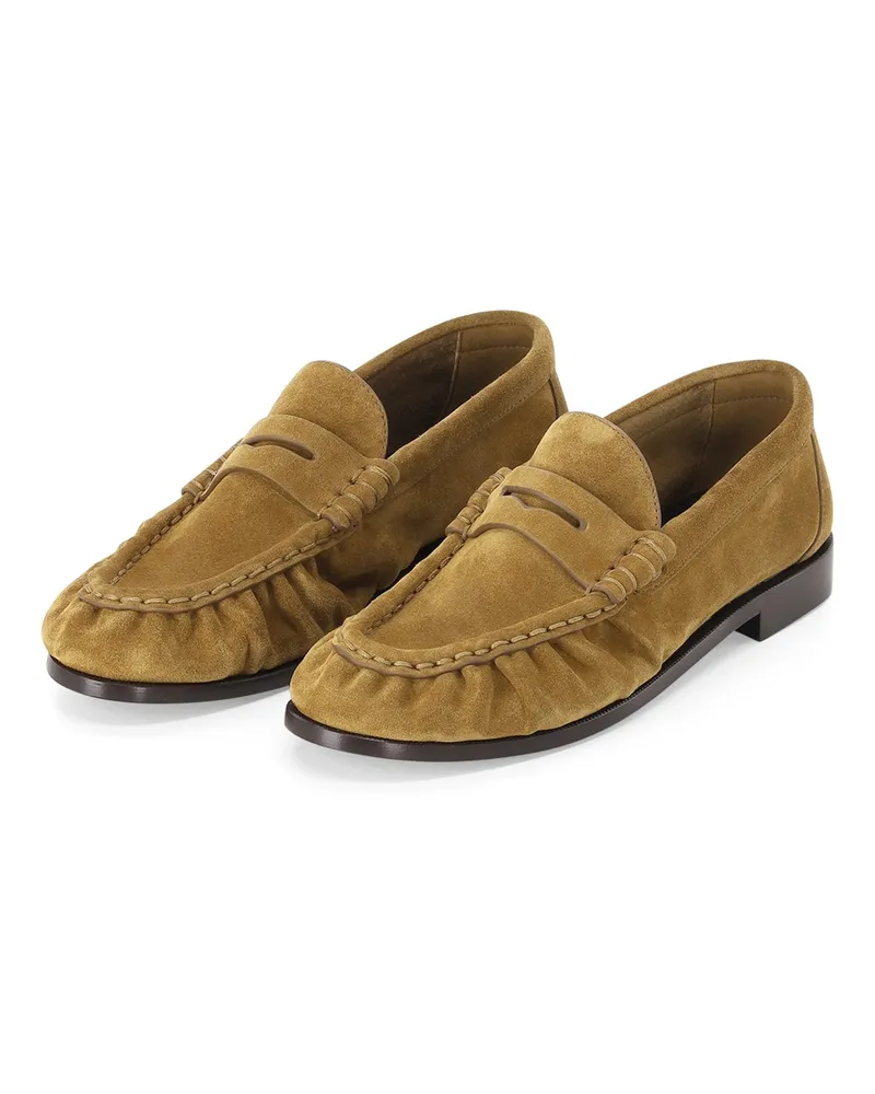 Saint Laurent Penny-Loafer aus Leder Hellbraun