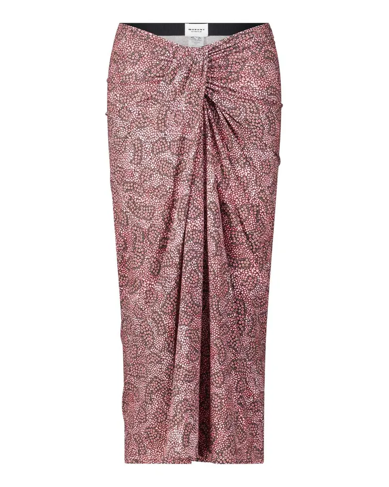 Isabel Marant Midi-Rock Jeldia mit Muster Pink