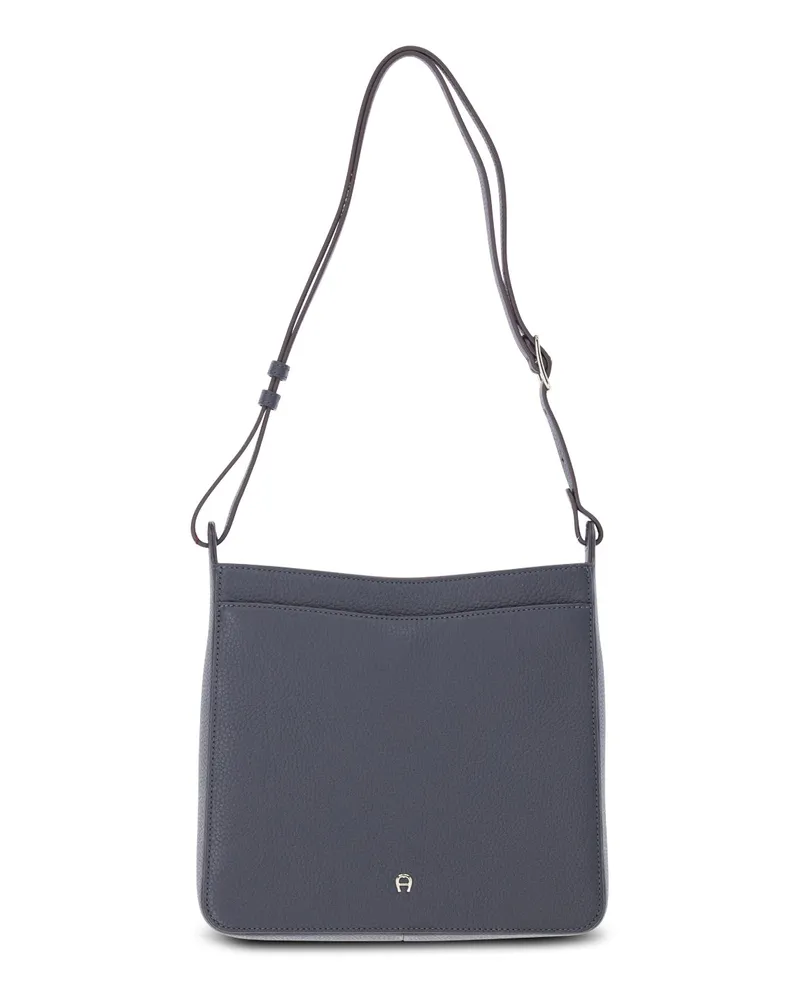 Aigner Beuteltasche Pura aus Leder Anthrazit