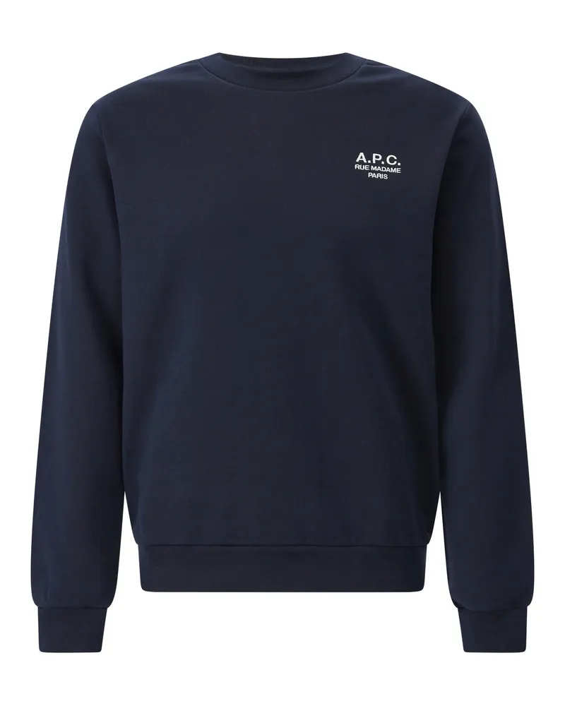 A.P.C. Sweater mit Logo Dunkelblau