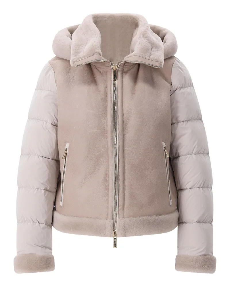 MOORER Jacke Shana aus Leder Beige