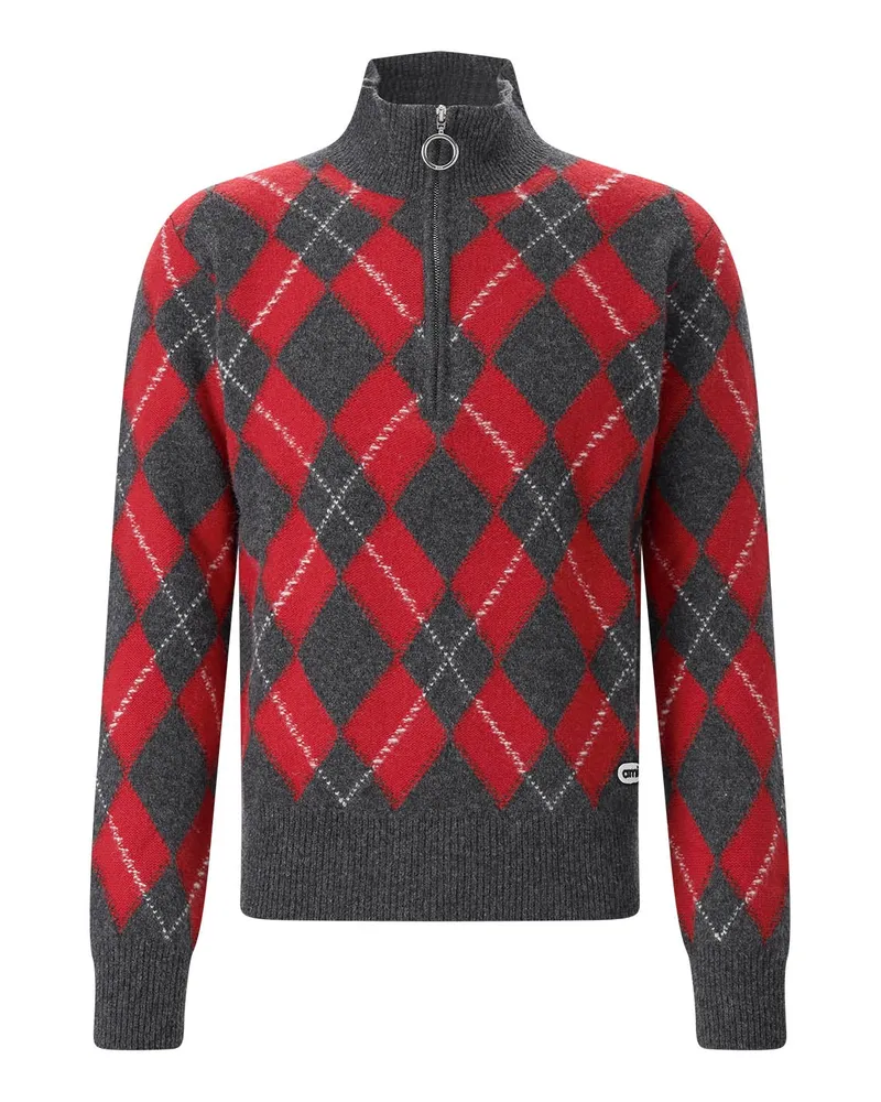 AMI Paris Troyer mit Argyle-Muster Grau