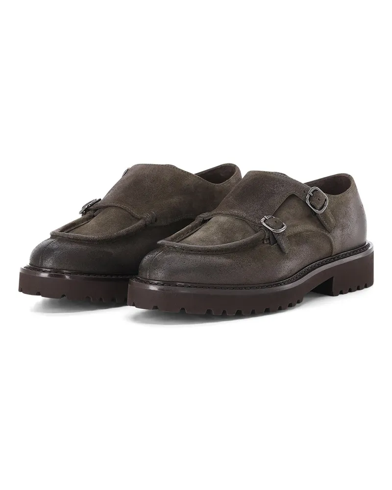Doucal´s Monks aus Leder Graugrün