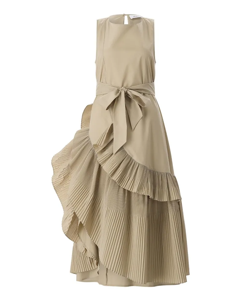 MEIMEIJ Maxikleid aus Baumwollmix Hellbraun