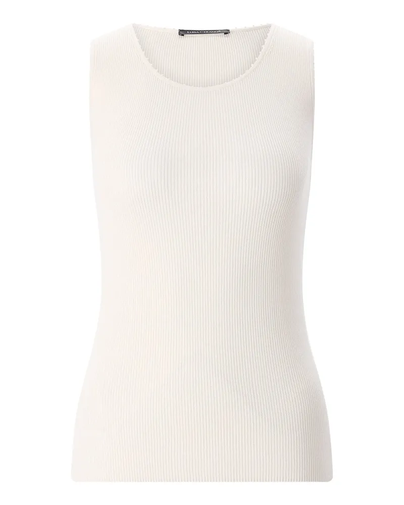 Luisa Cerano Geripptes Top Creme