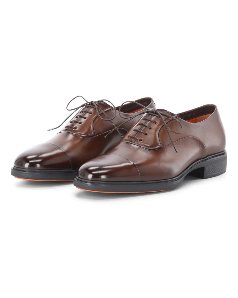 Santoni Oxfords Easy aus Leder Braun