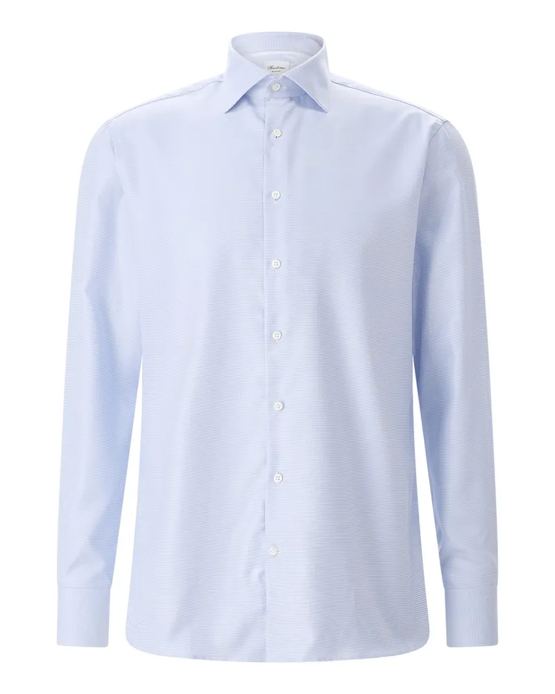 Stenströms Regular-Fit Hemd mit Hahnentrittmuster Blau