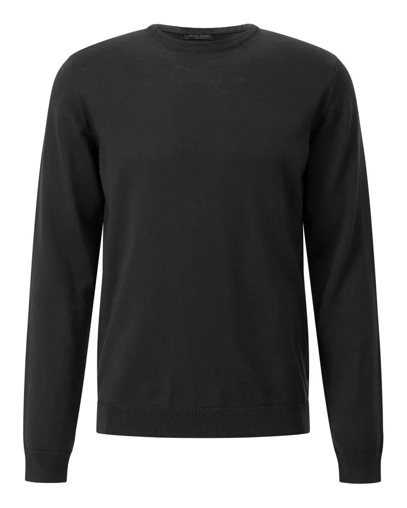 Roberto Collina Pullover aus Merinowolle Schwarz