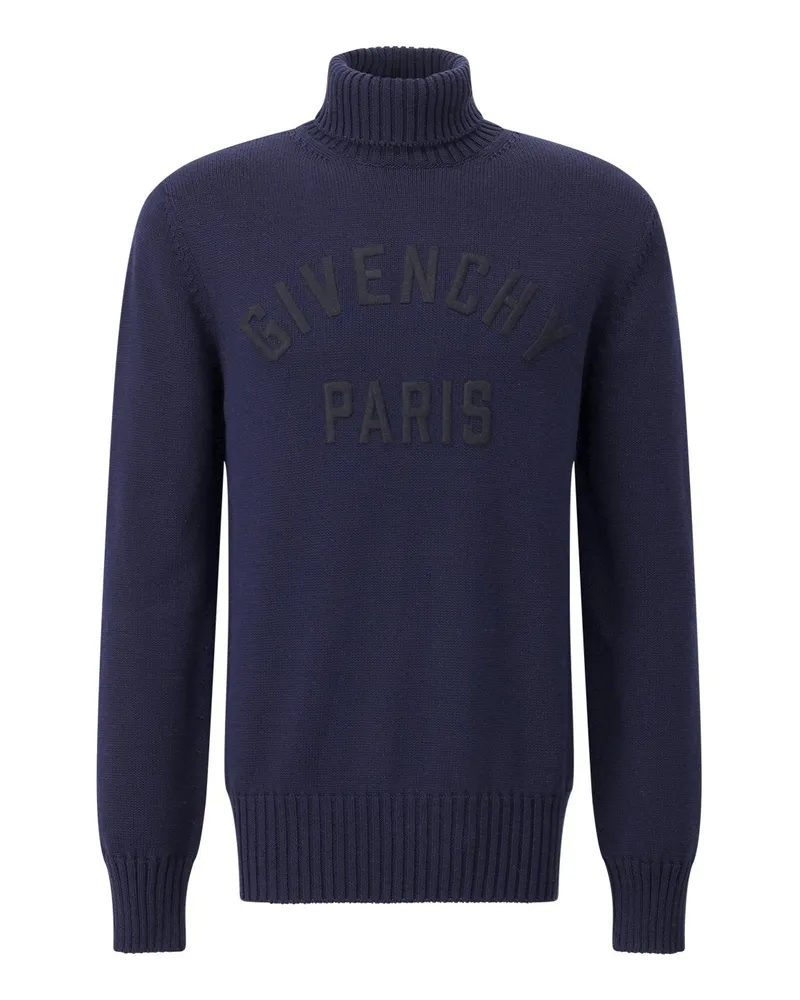 Givenchy Strickpullover mit Rollkragen Dunkelblau
