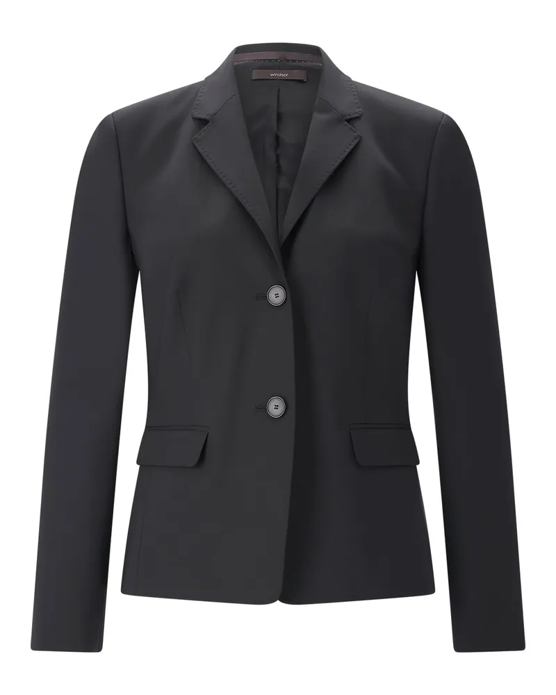windsor. Slim-Fit Blazer aus Schurwolle Schwarz