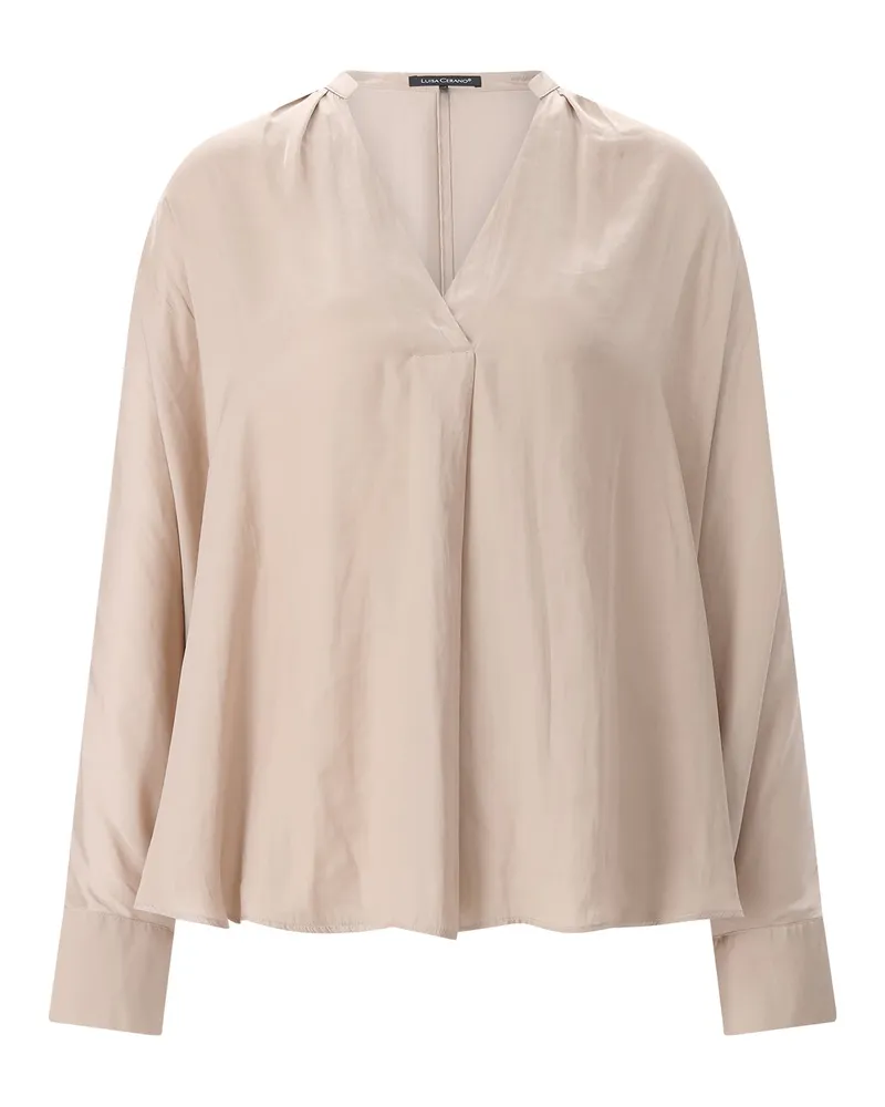 Luisa Cerano Bluse aus Satin Beige