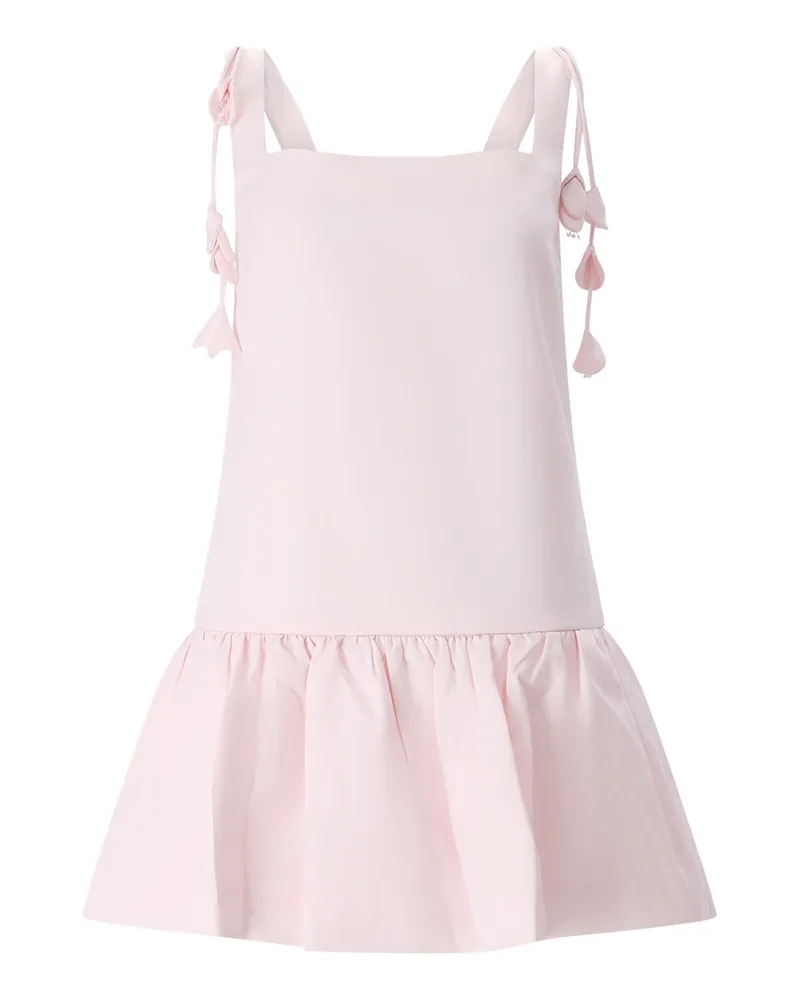 Self-Portrait Minikleid mit Blumendetails Rosa