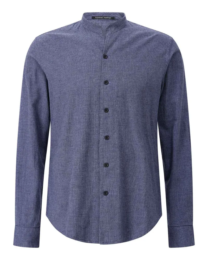 Hannes Roether Slim-Fit Hemd aus Baumwolle Blau