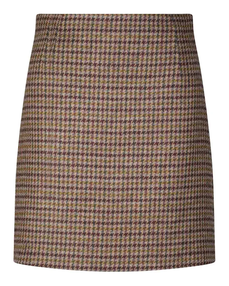 Max Mara Minirock Vata mit Karomuster Braun