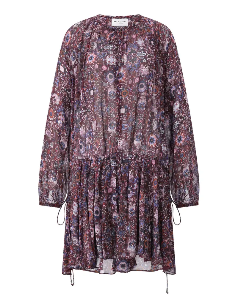Isabel Marant Minikleid Bess mit Blumenprint Lila