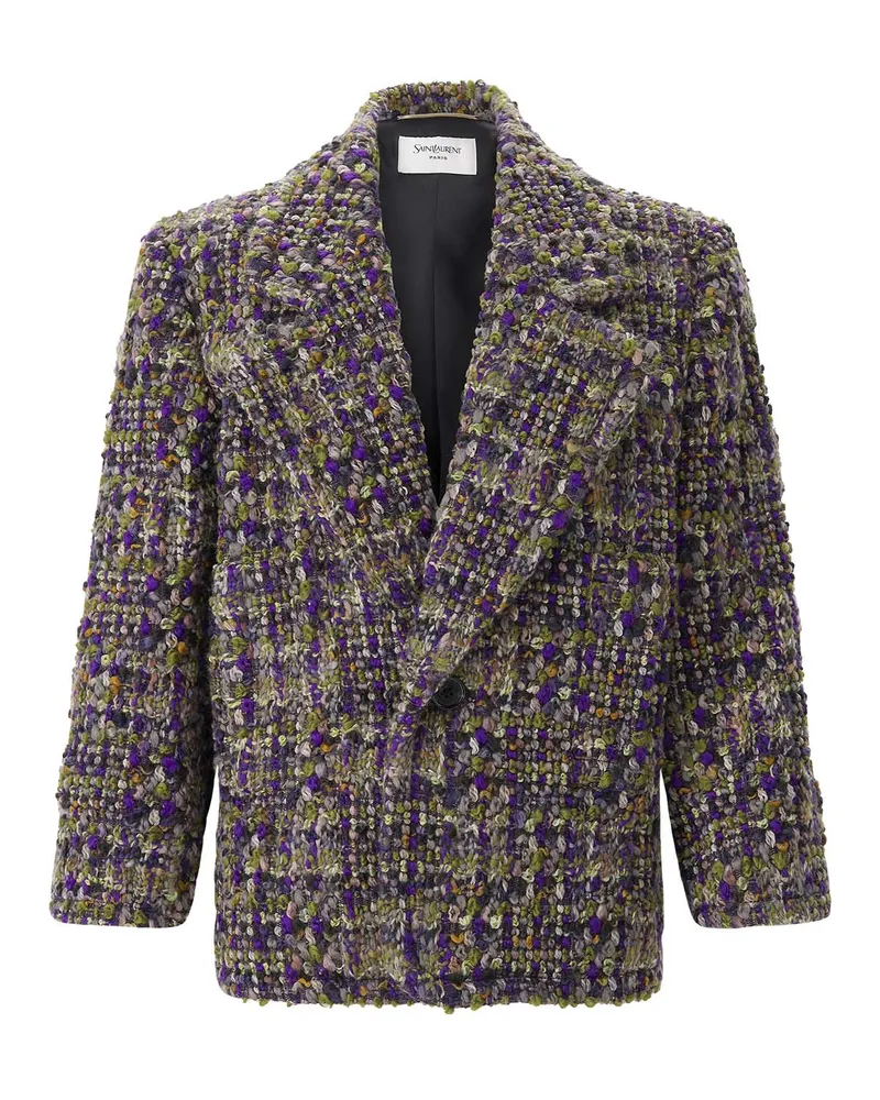Saint Laurent Blazer aus Tweed Multicolor