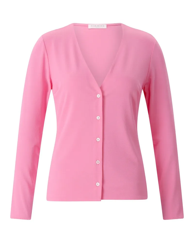 Kimmich Trikot Leichte Jacke aus Viskose-Crêpe Rosa