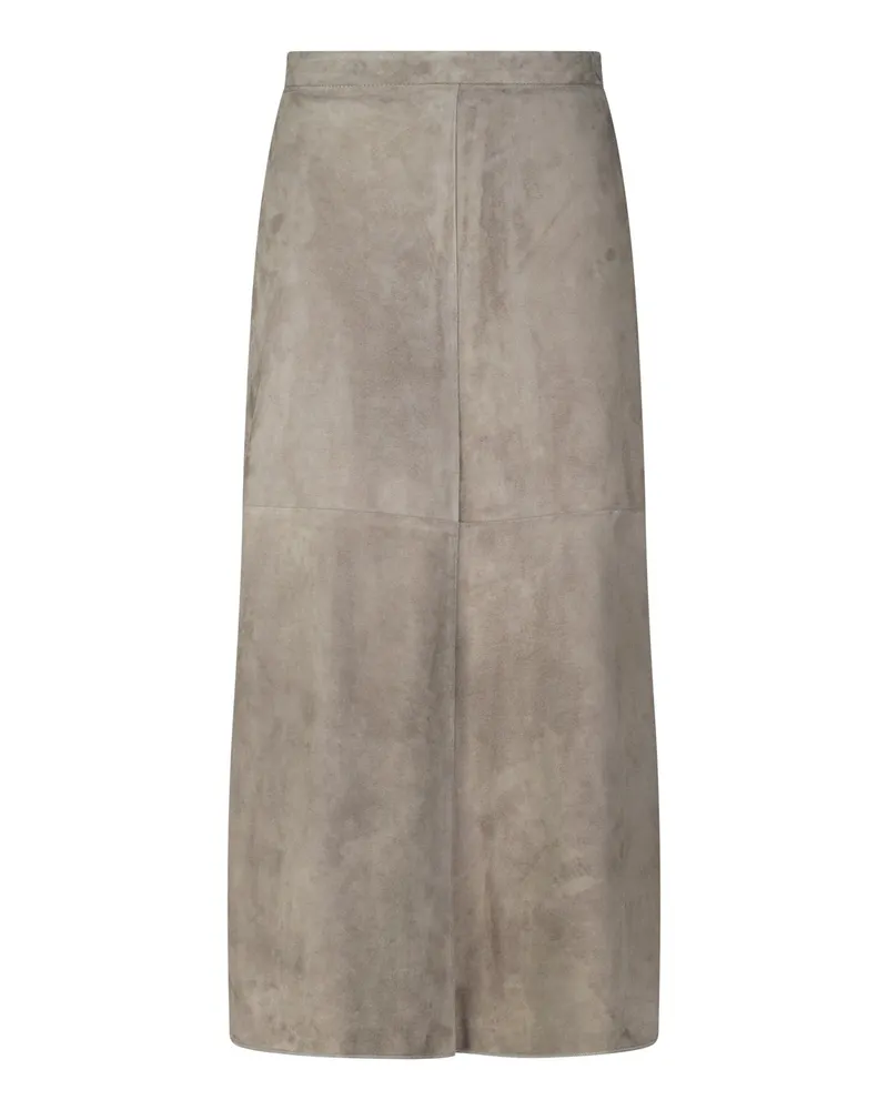 Max Mara Midirock Cipria aus Lammleder Grün