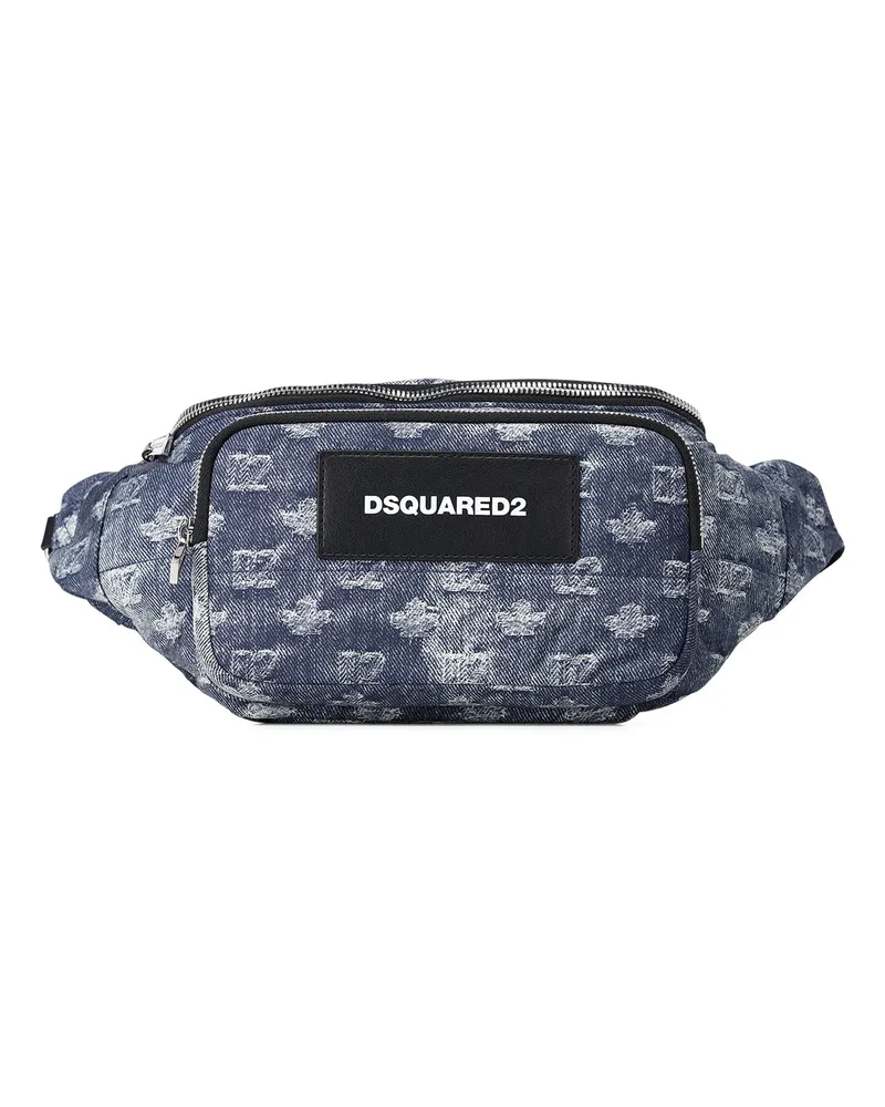 Dsquared2 Gürteltasche mit Logoprint Blau