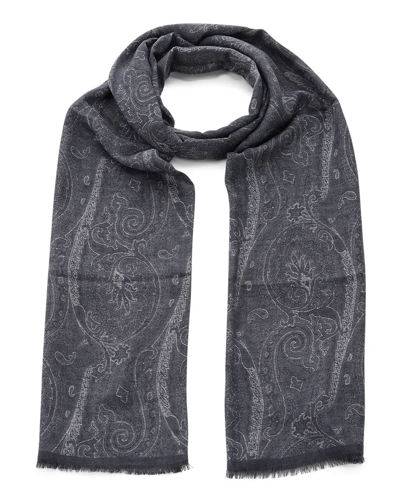 Etro Schal mit Paisley-Muster Dunkelblau