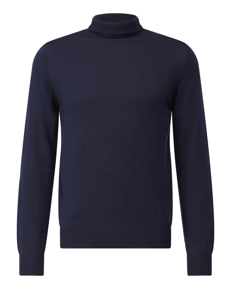 Gran Sasso Rollkragen-Pullover aus Schurwolle Navy