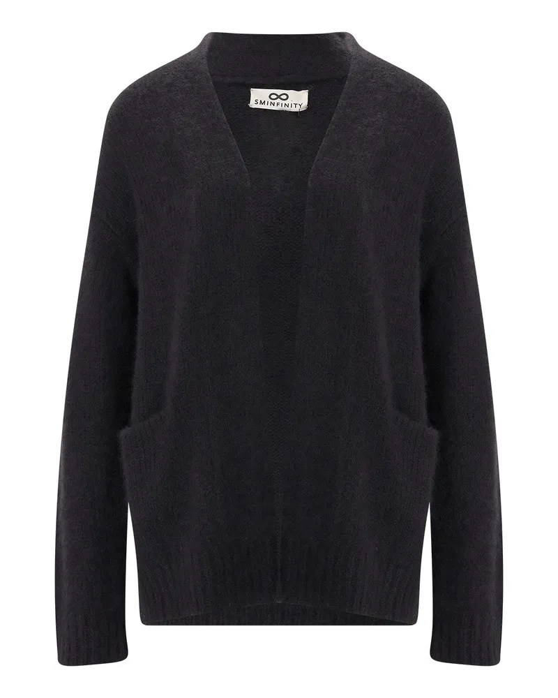 SMINFINITY Cardigan aus Kaschmir & Seide Dunkelbraun