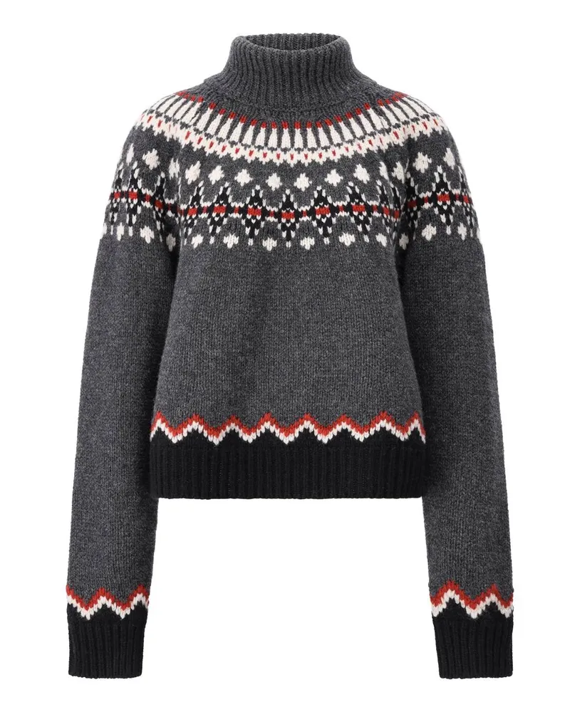 Alanui Rollkragenpullover aus Schurwolle Dunkelgrau