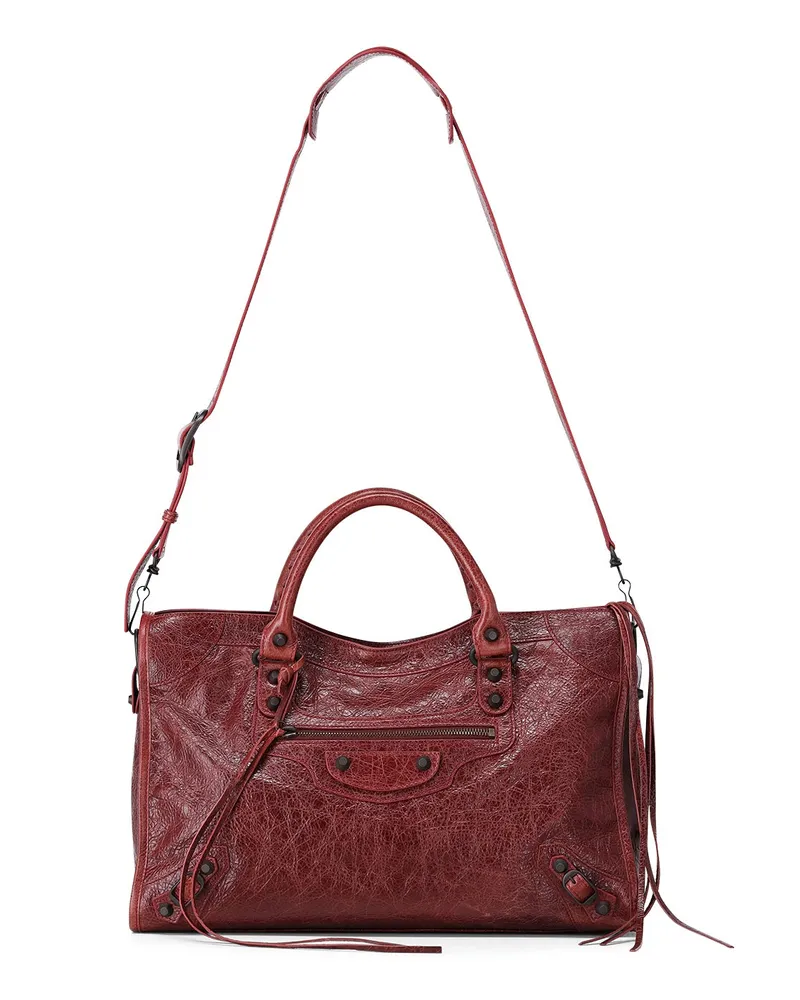 Balenciaga Handtasche Le City aus Lammleder Rot