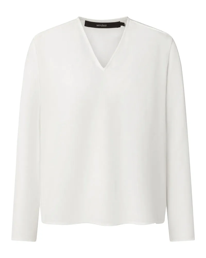 windsor. Bluse mit V-Ausschnitt Weiß