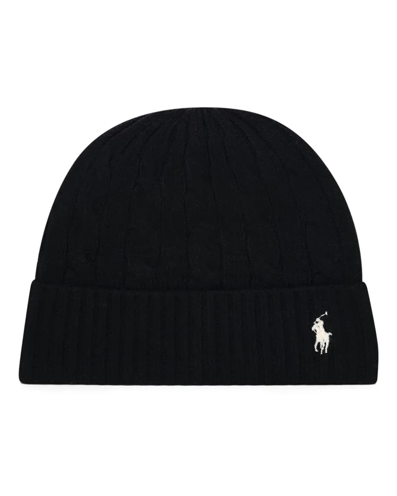 Ralph Lauren Beanie mit Logo Schwarz