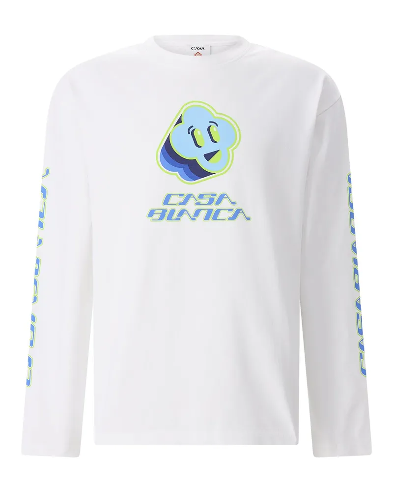 Casablanca Paris Langarmshirt Smile Future Weiß