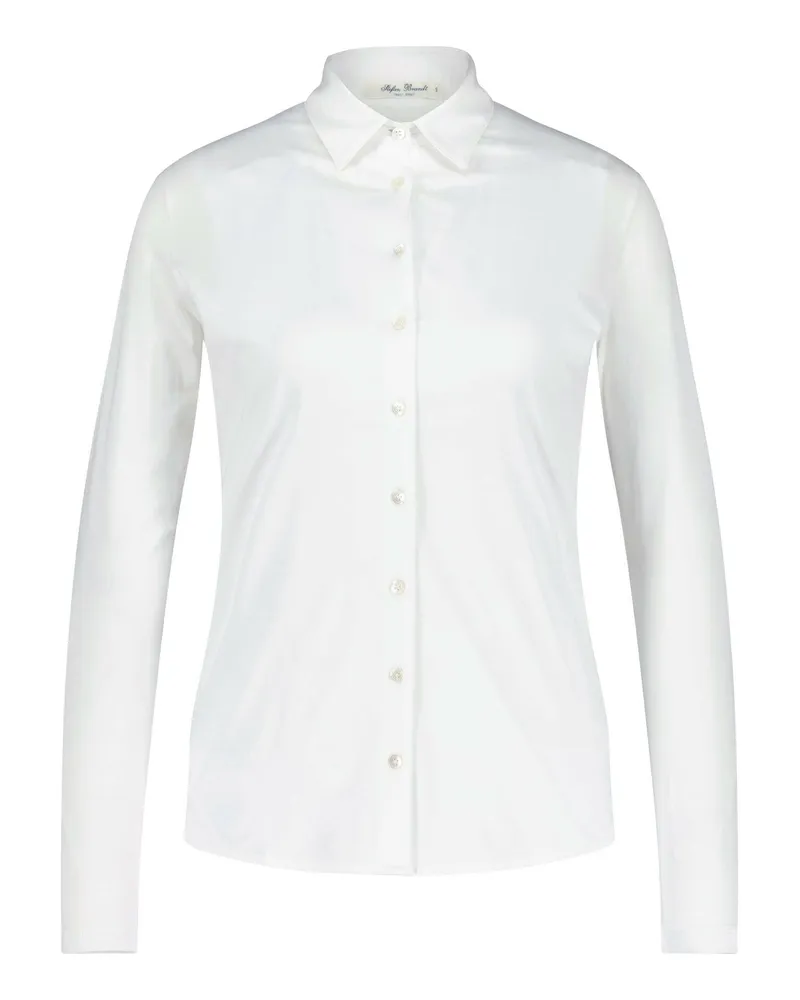 Stefan Brandt Jerseybluse Alma aus Baumwolle Weiß