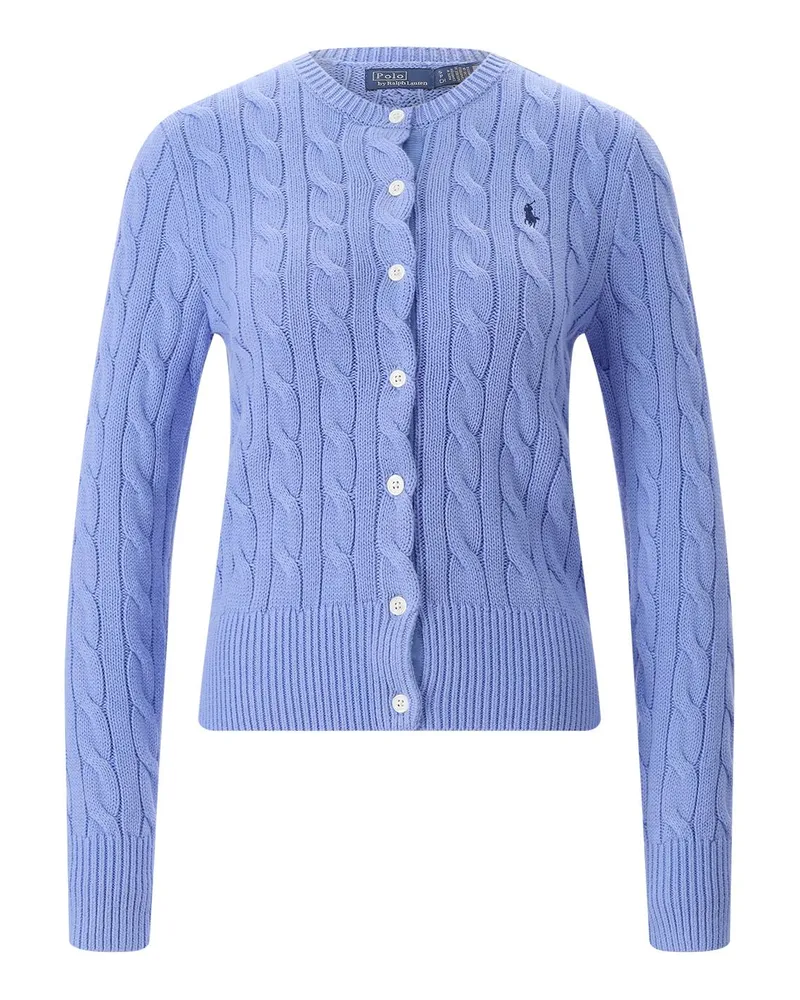 Ralph Lauren Strickjacke mit Logo Hellblau