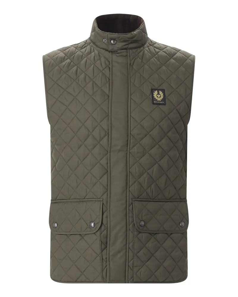 Belstaff Weste mit Logo Dunkelgrün
