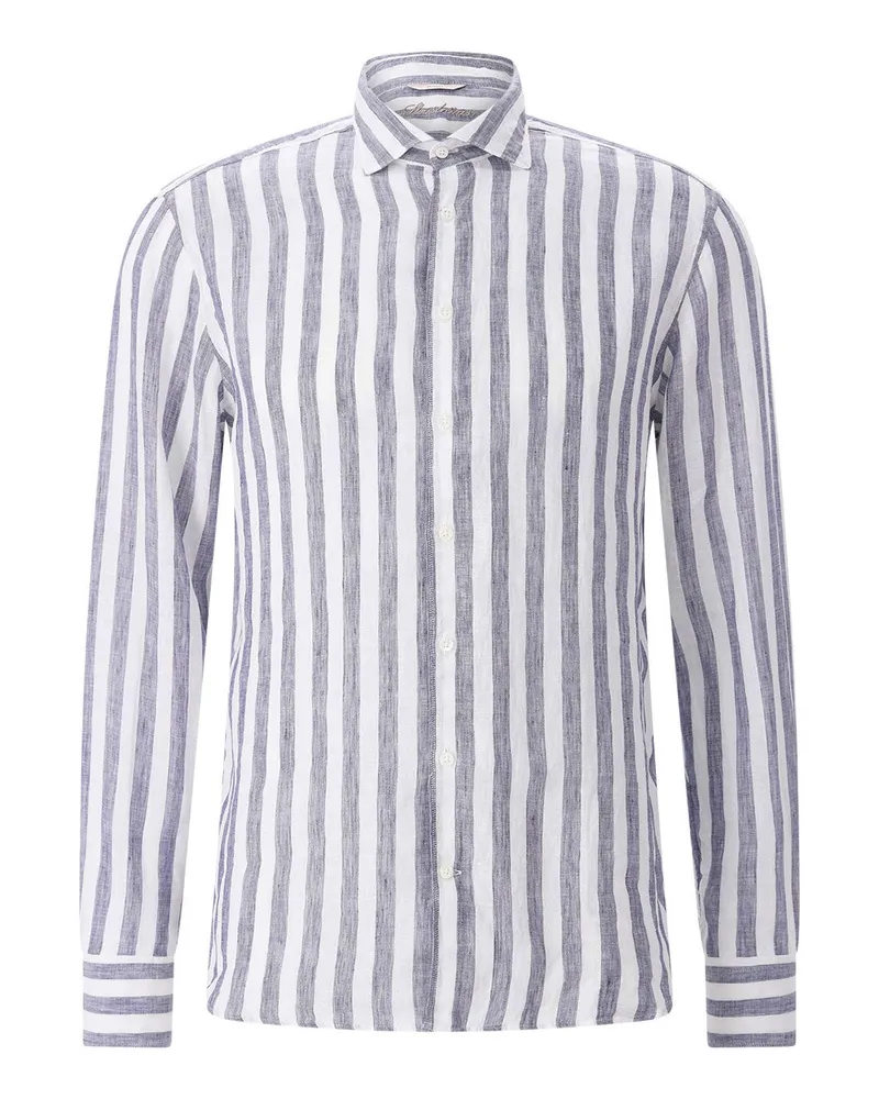 Stenströms Regular-Fit Leinenhemd Blau