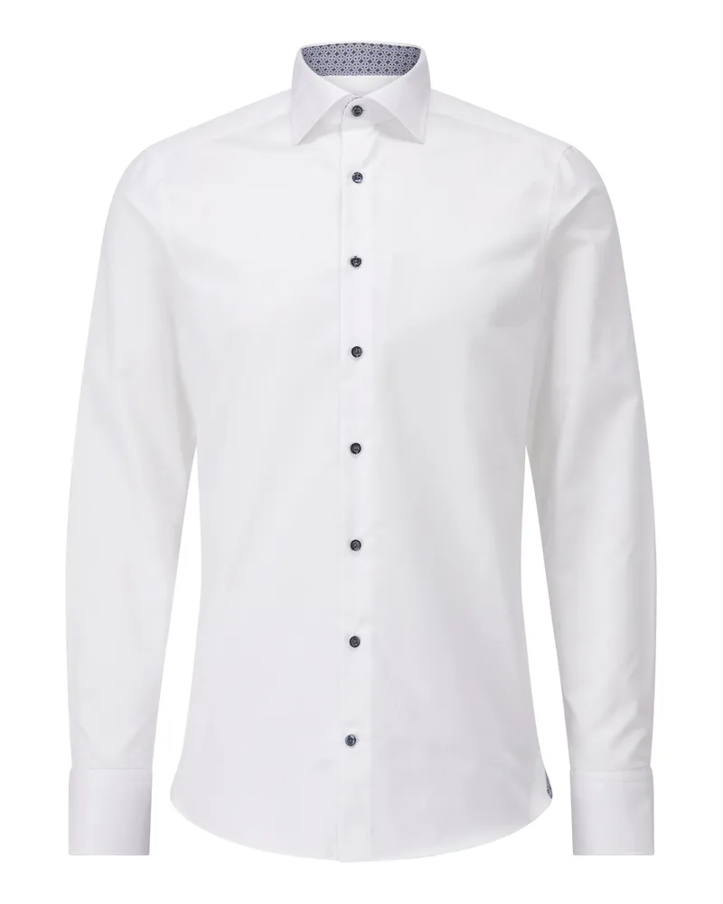 Stenströms Slim-Fit Twillhemd Weiß