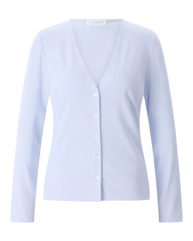 Kimmich Trikot Leichte Jacke aus Viskose-Crêpe Hellblau