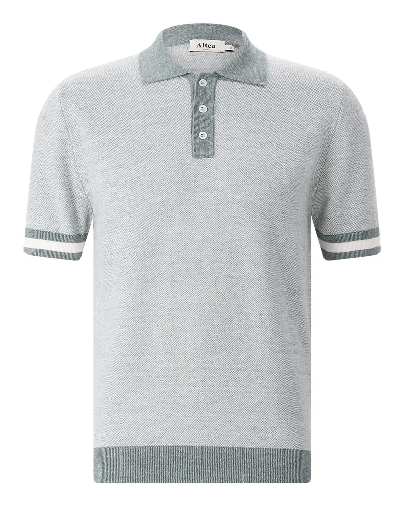 Altea Poloshirt aus Baumwolle & Leinen Grün