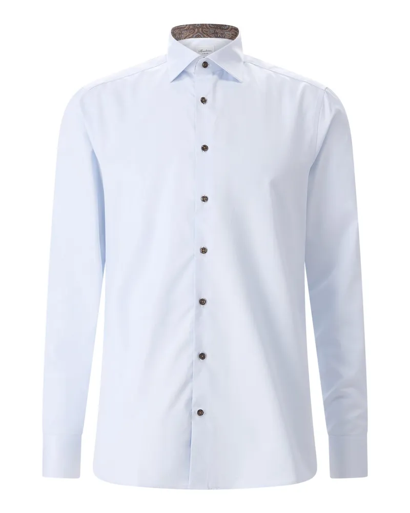 Stenströms Slim-Fit Hemd aus Baumwolle Hellblau