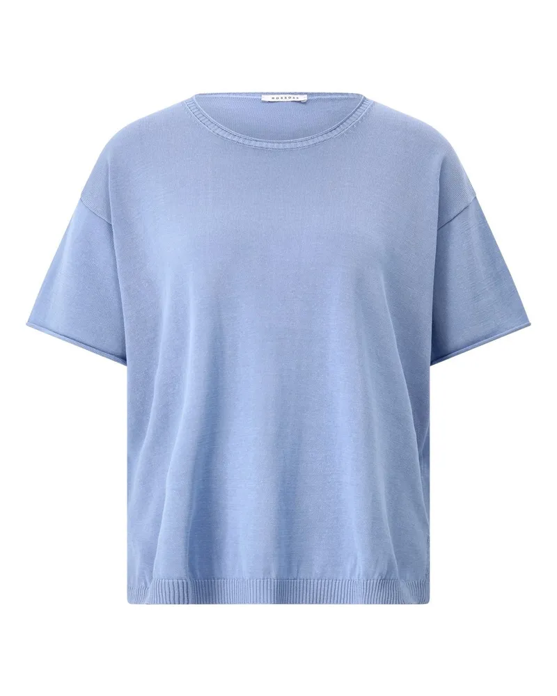 ROSSO35 Oversized Shirt aus Baumwolle Hellblau