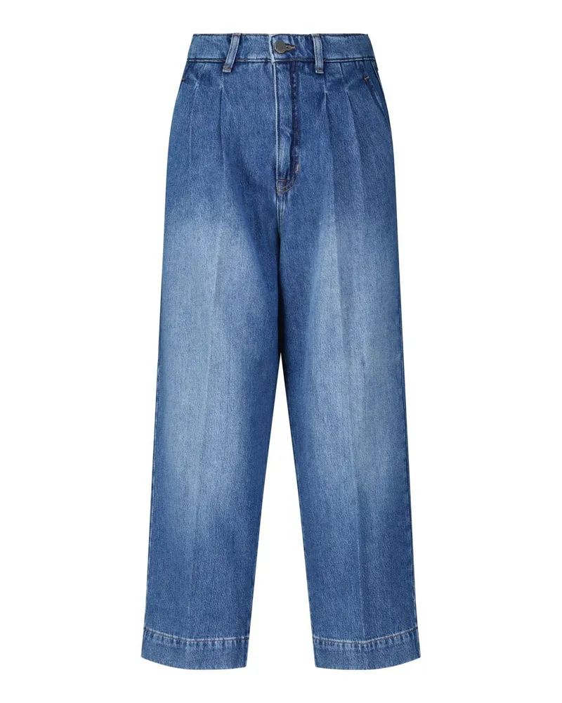 Rossi Wide-Leg Jeans Noa Crop Blau