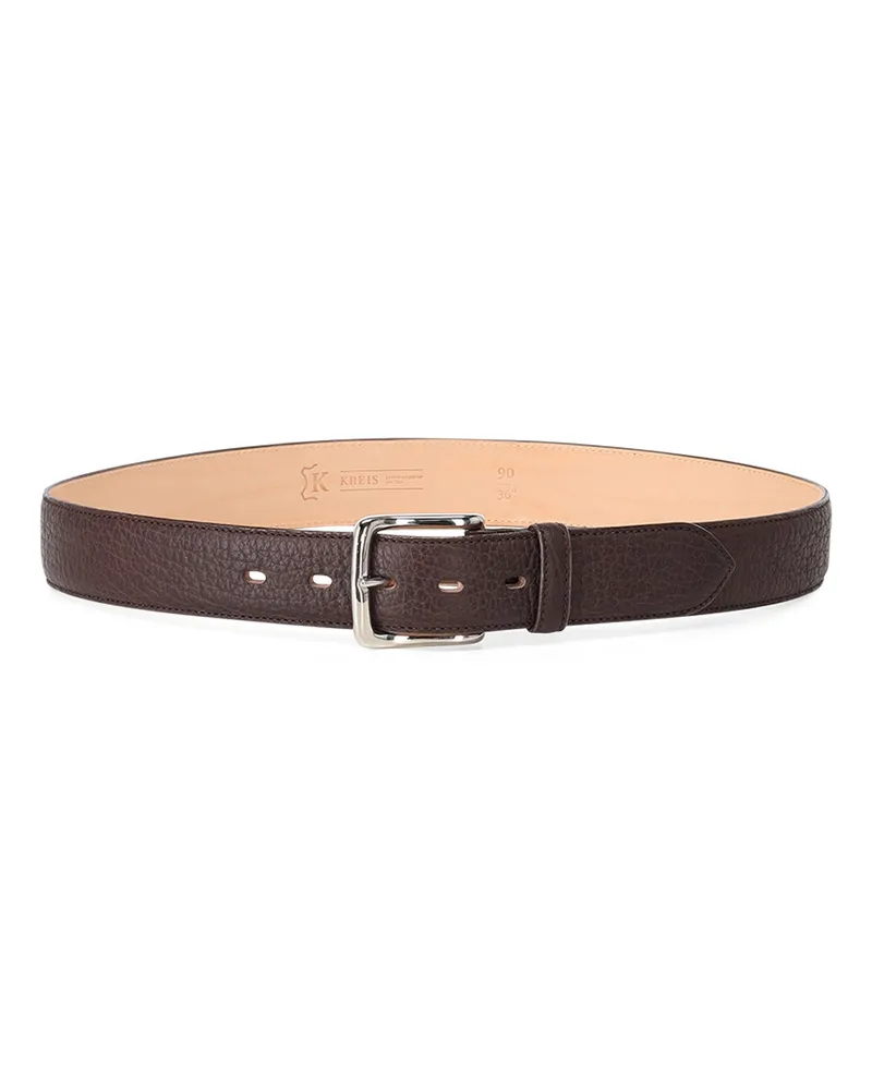 Kreis Gürtel aus Leder Dunkelbraun