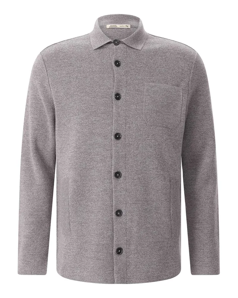 Maurizio Baldassari Overshirt aus Wolle Grau